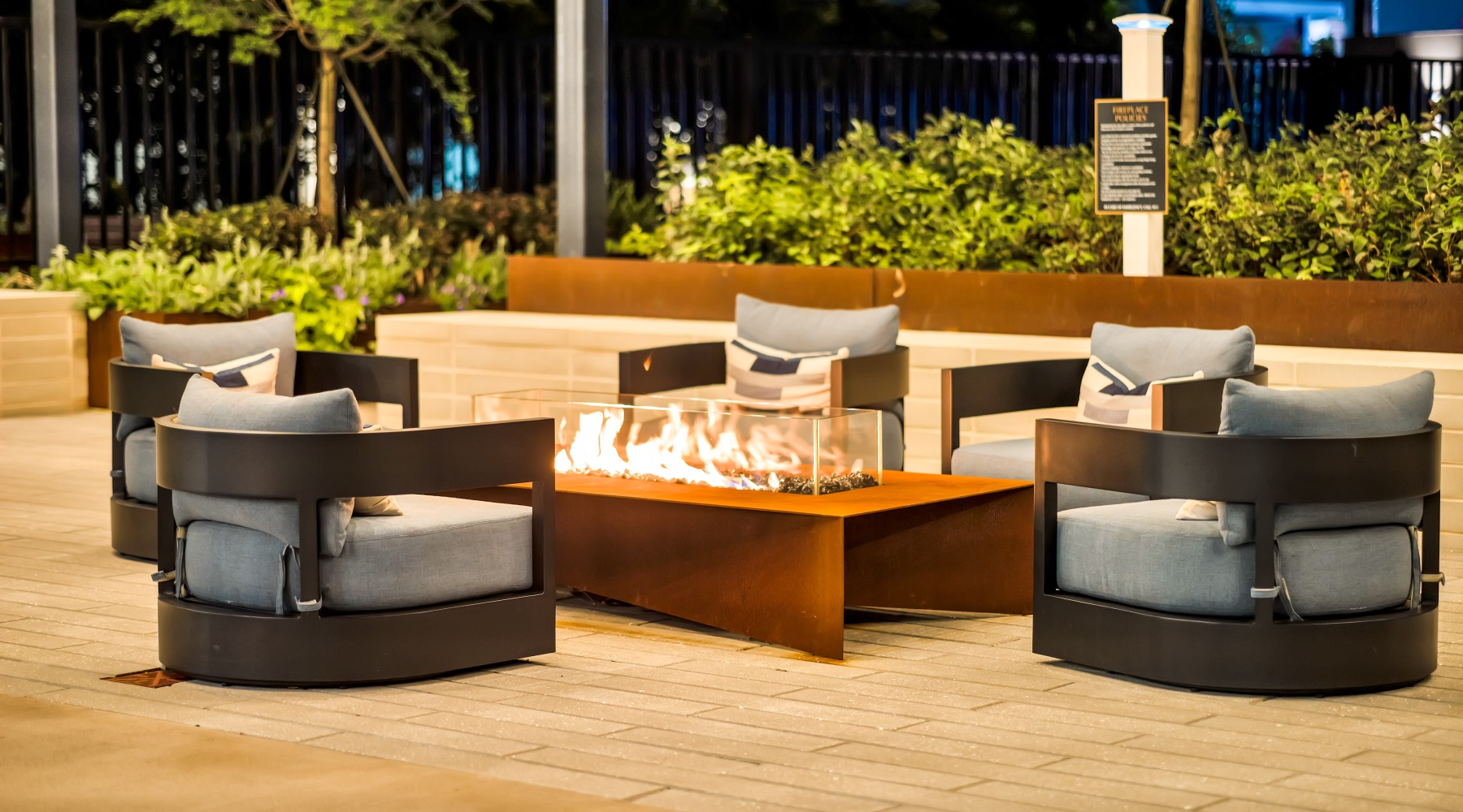 The Alcott View Firepit in Courtyard The Alcott View Firepit in Courtyard